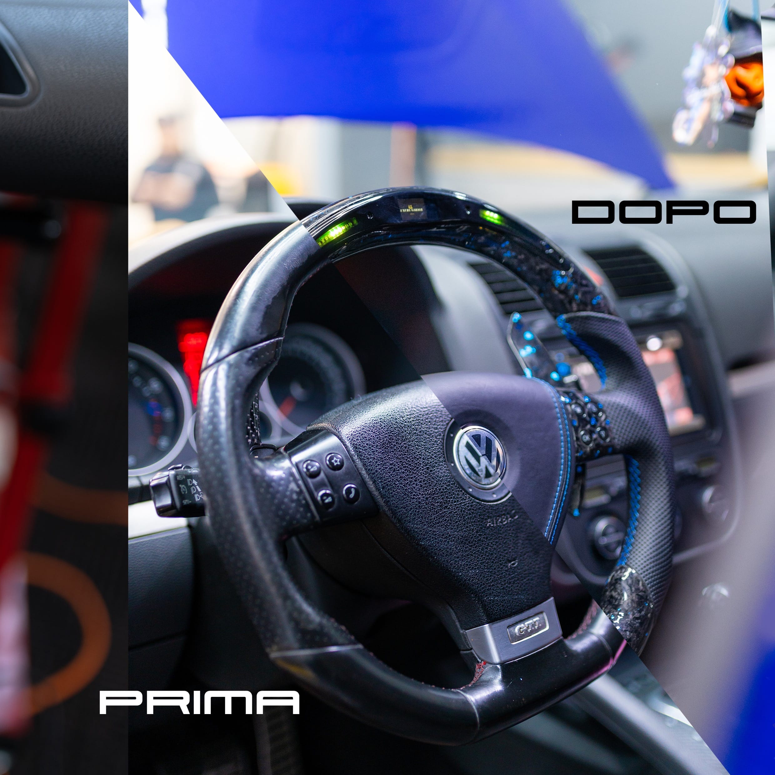 VOLANTE PERSONALIZZATO REALIZZATO SU MISURA + INSTALLAZIONE AMBIENT LIGHTING - Immagine 2